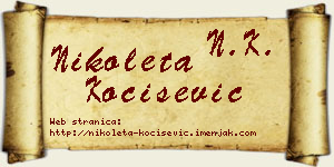 Nikoleta Kočišević vizit kartica